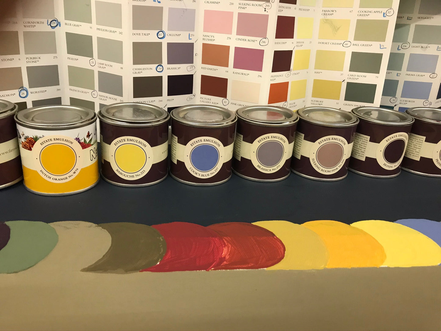 Farrow & Ball on Canvas Sand Dunes & Trees Abstract