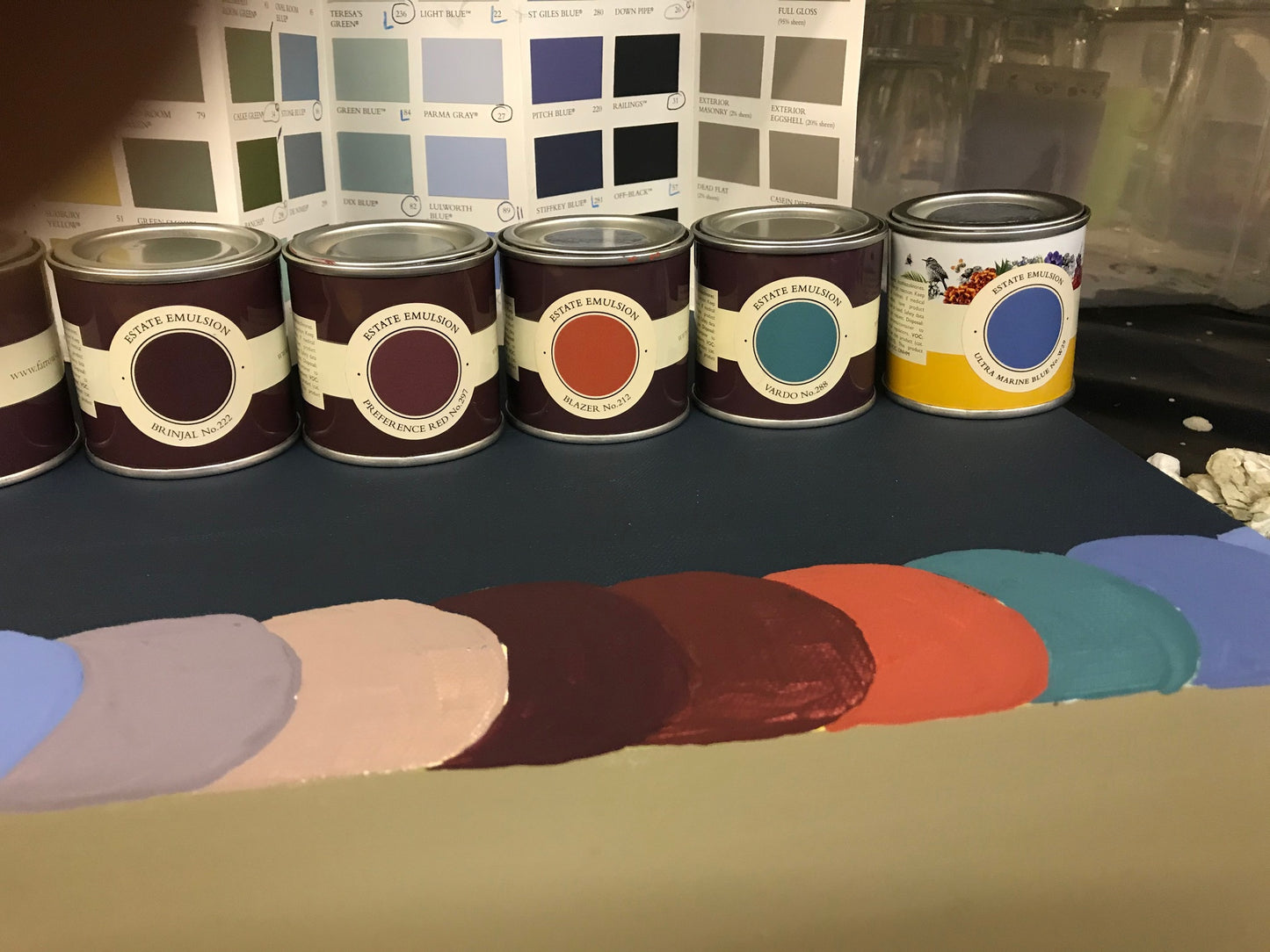 Farrow & Ball on Canvas Sand Dunes & Trees Abstract