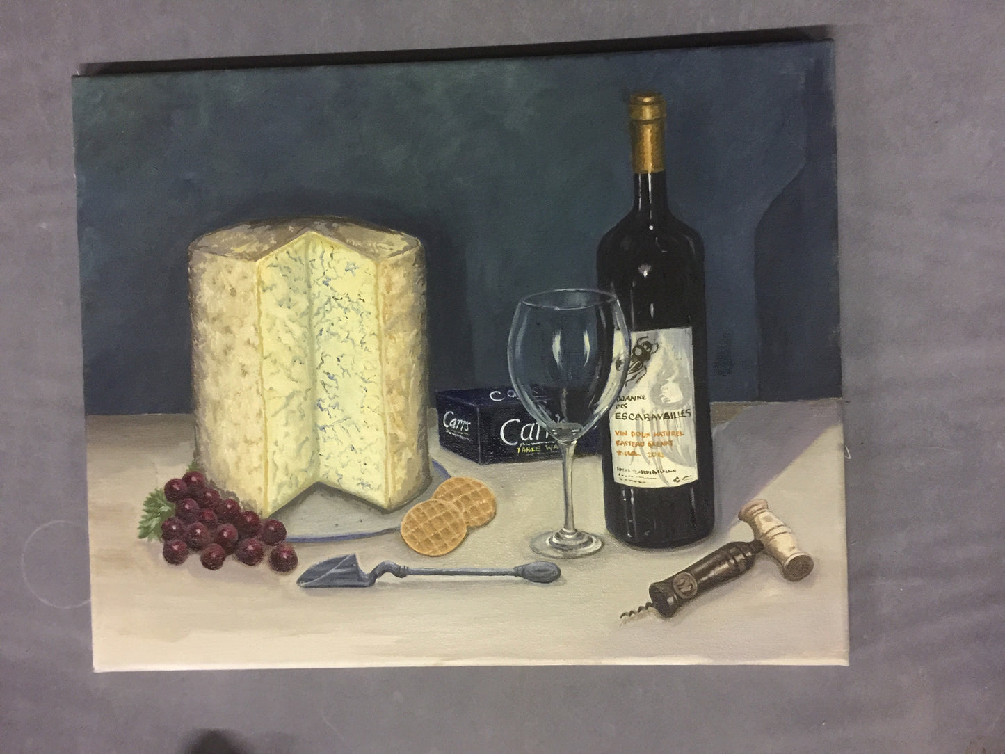 Stilton & Red Wine - Unfortunately damaged the canvas