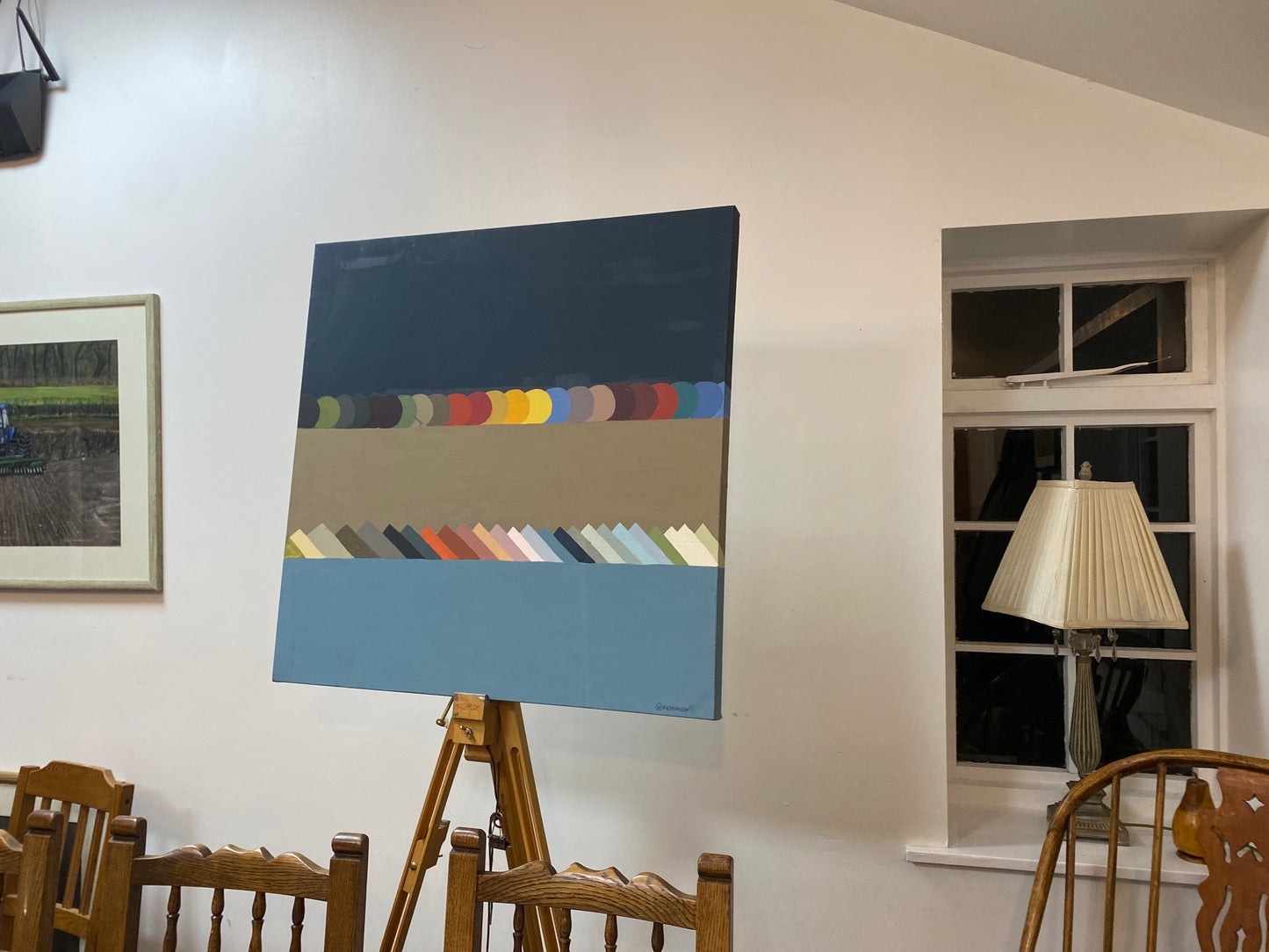 Farrow & Ball on Canvas Sand Dunes & Trees Abstract