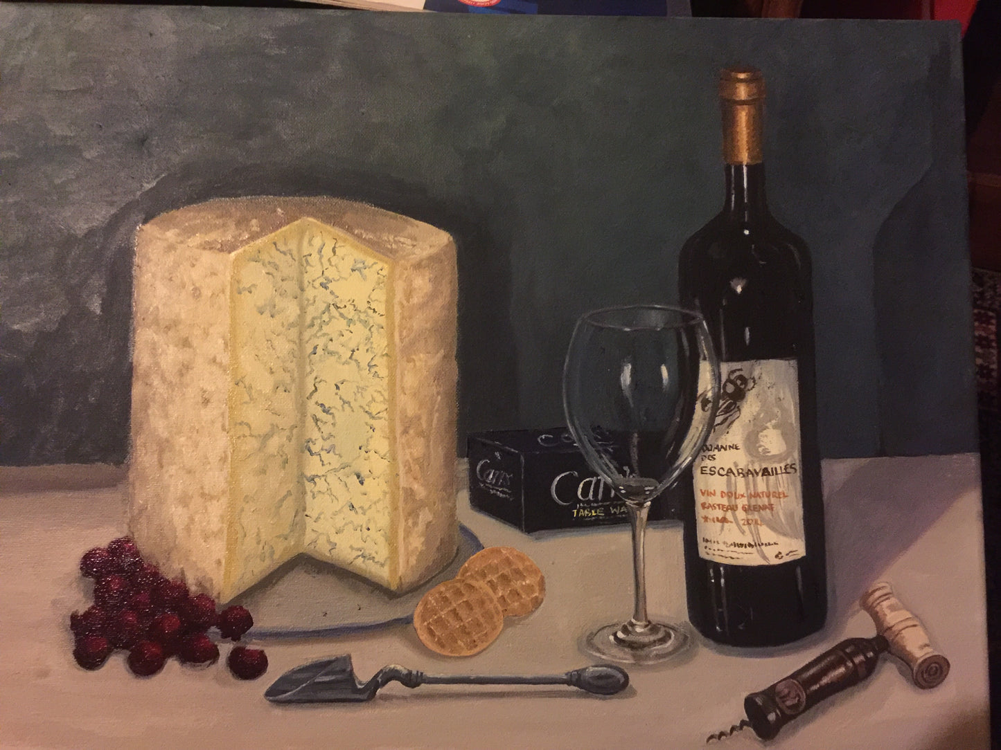 Stilton & Red Wine - Unfortunately damaged the canvas