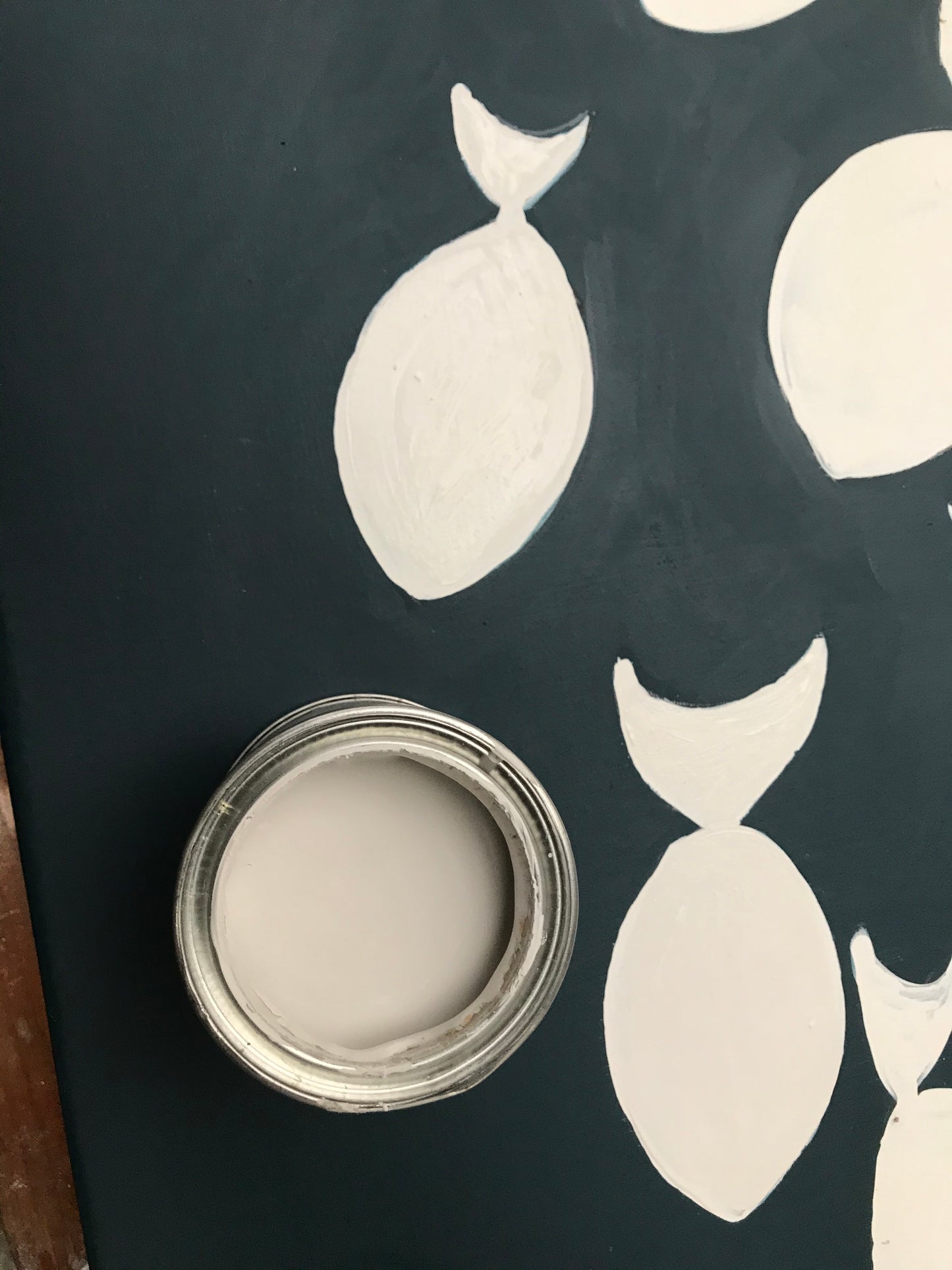 Farrow & Ball White Fish on Canvas. SOLD