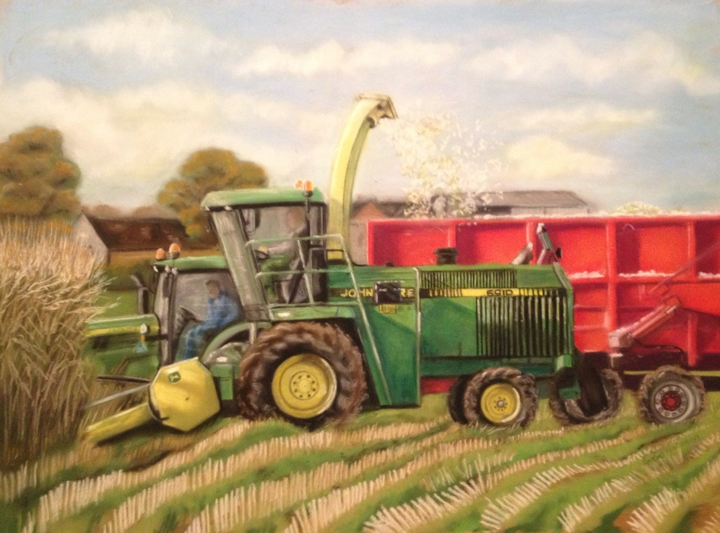 CARD 6 x 4" OnLY Forage Harvester in Pastel - Farming Collection