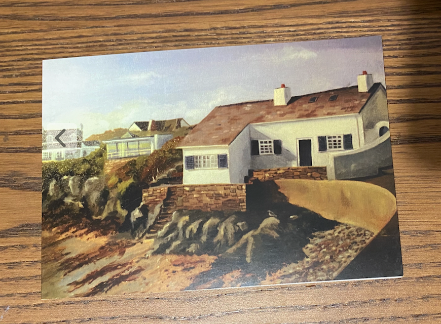 Card 4x6" Print of Rhoscolyn Series Boat House - Oil on Box Canvas Original