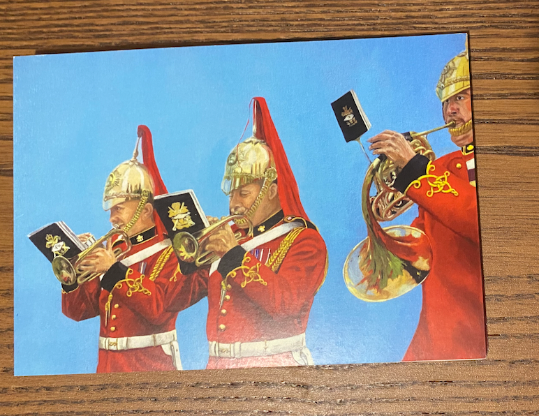 Card 6x4" Print of Chatsworth Military Band Display Oil on Canvas