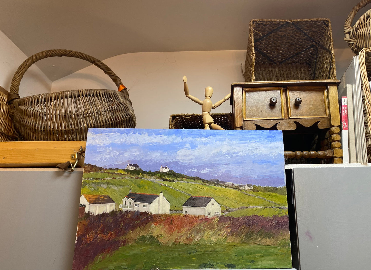 The Garden House, Rhoscolyn. Original Acrylic on Canvas Board