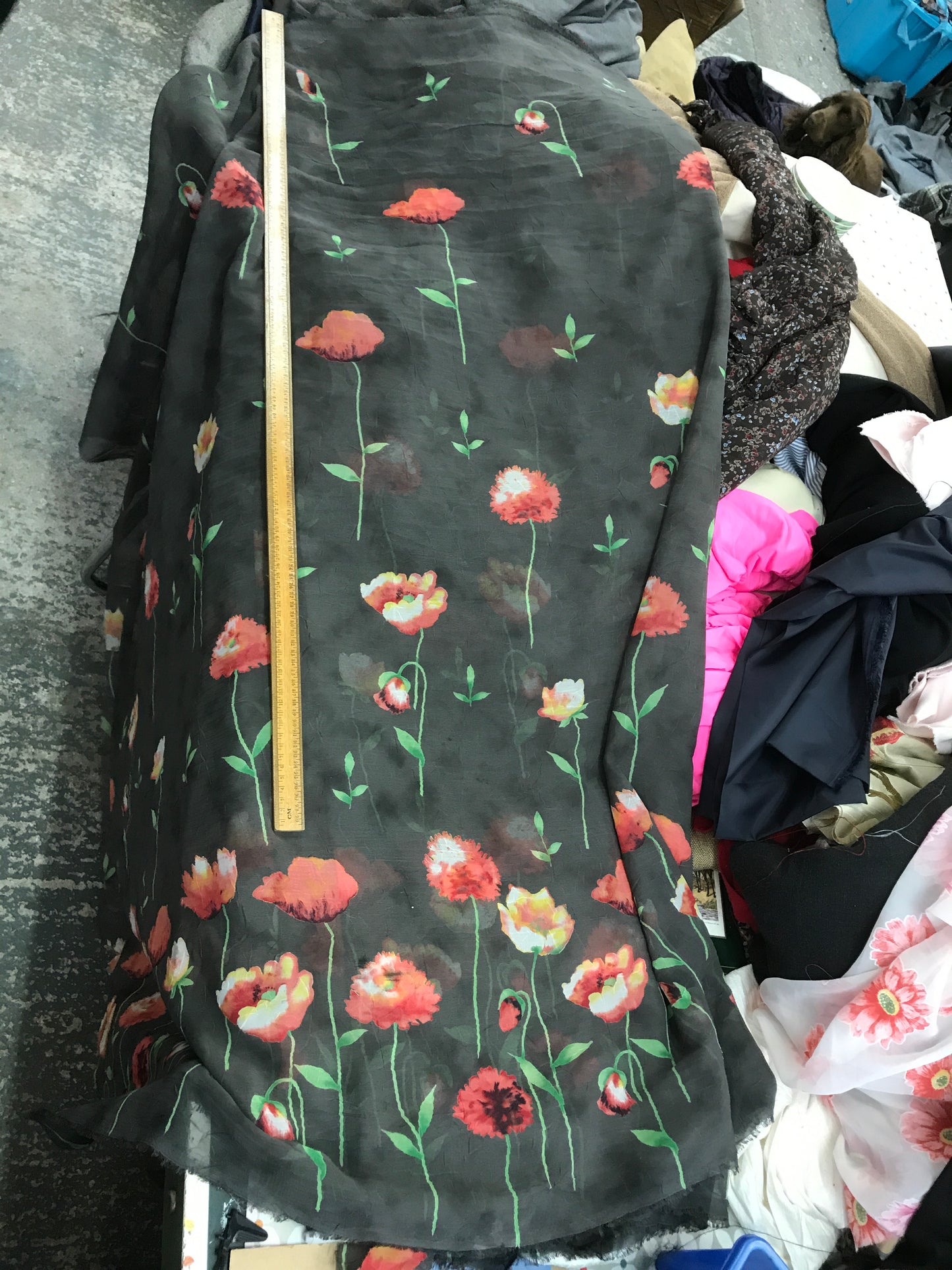 Floral Crepe Dress Making Fabric  / Metre