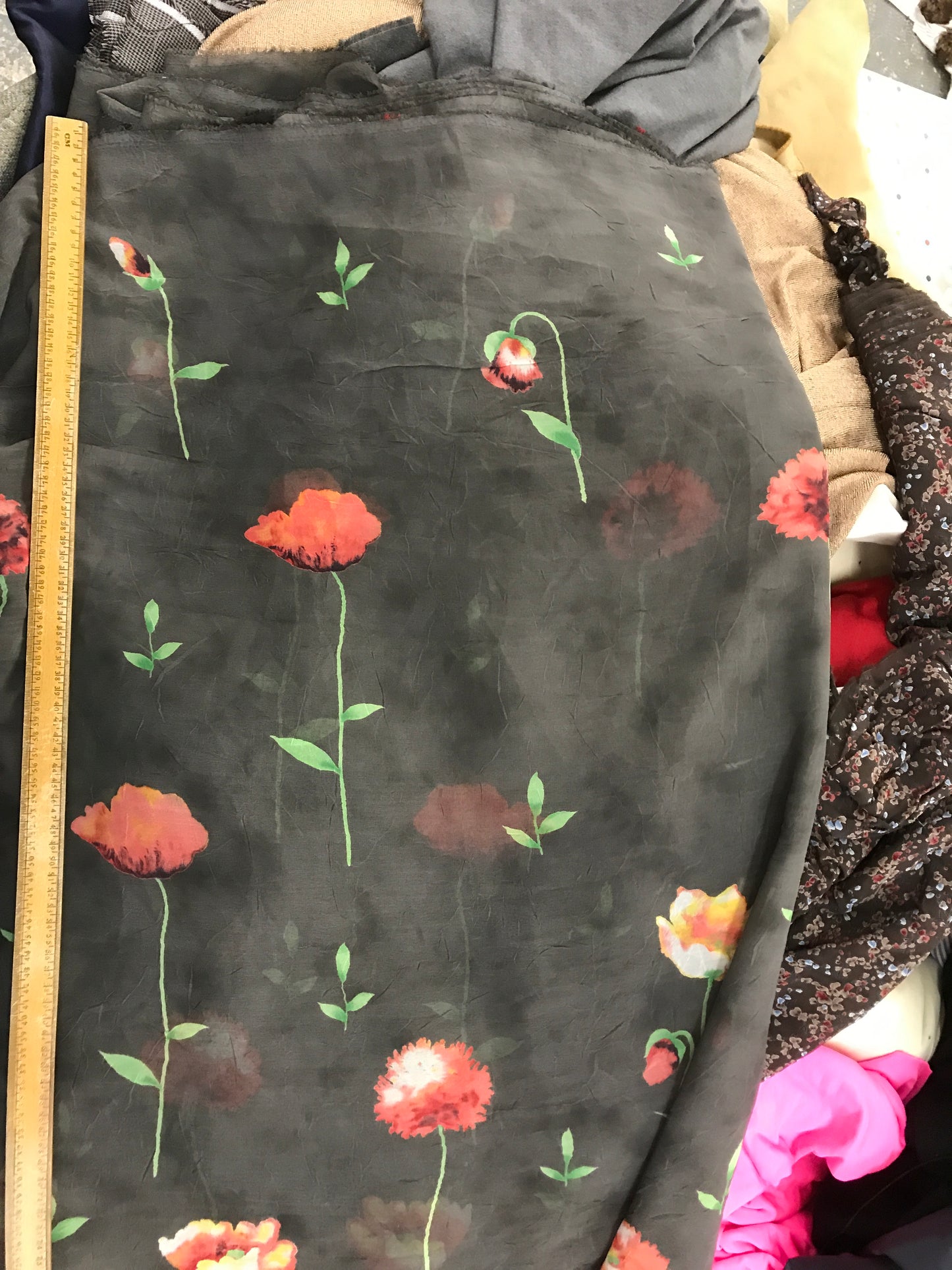 Floral Crepe Dress Making Fabric  / Metre