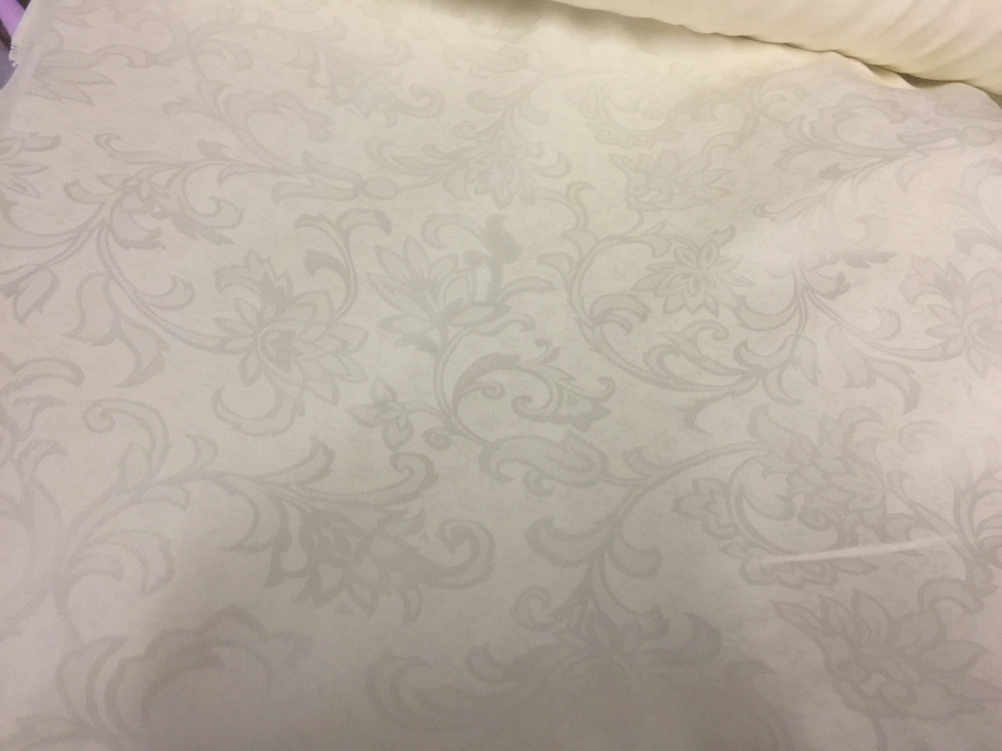 Fabric Ivory Damask 56" Wide  per Metre