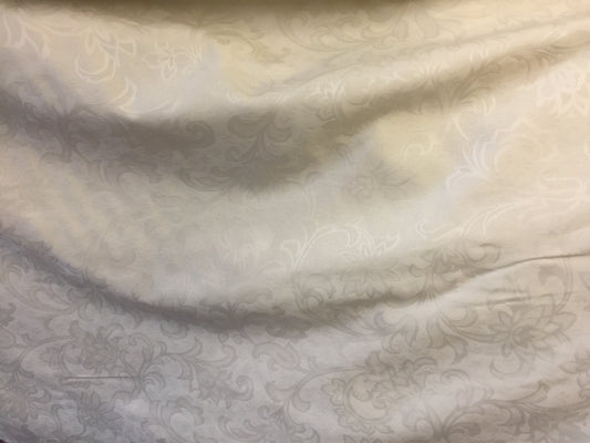 Fabric Ivory Damask 56" Wide  per Metre