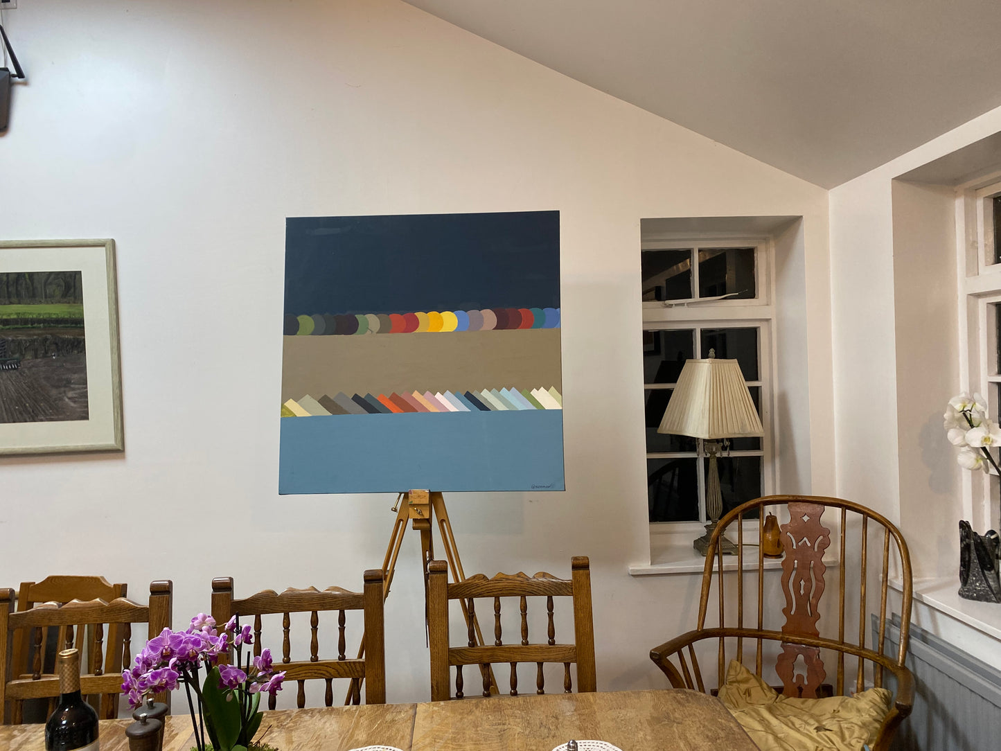 Farrow & Ball on Canvas Sand Dunes & Trees Abstract