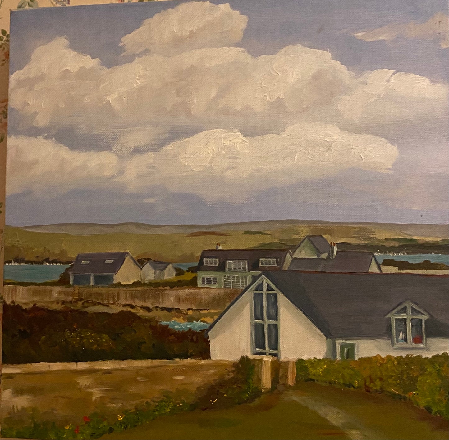 Rhoscolyn Series box canvas with Oil work in progress